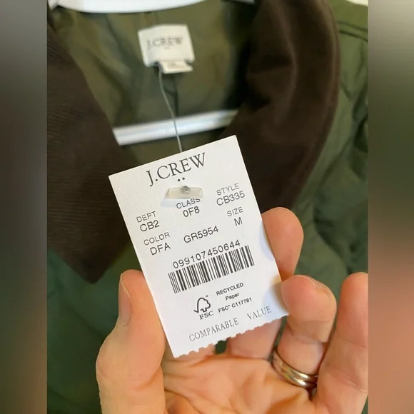 NWT J.Crew quilted barn jacket - Picture 6 of 12